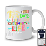 Personalized Custom Name 100 Days of Livin' Kindergarten Life; Lovely 100th Day Of School Lights Bright T-Shirt