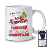 Personalized Custom Name 2024 Family Christmas; Fantastic X-mas Santa Riding Pickup Truck T-Shirt