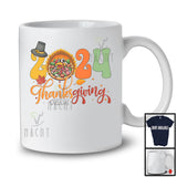 Personalized Custom Name 2024 Thanksgiving; Lovely Pizza Turkey Food Lover; Family Group T-Shirt