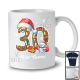 Personalized Custom Name 30th Birthday; Awesome Christmas Santa; Family X-mas Group T-Shirt