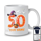 Personalized Custom Name 50th Birthday; Scary Carved Pumpkin Halloween; Family Group T-Shirt