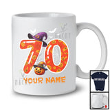 Personalized Custom Name 70th Birthday; Scary Carved Pumpkin Halloween; Family Group T-Shirt