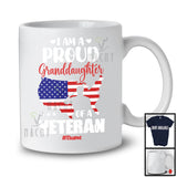 Personalized Custom Name A Proud Granddaughter of A Veteran; Amusing Father's Day Family T-Shirt