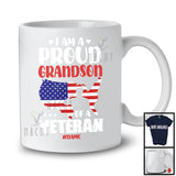 Personalized Custom Name A Proud Grandson of A Veteran; Amusing Father's Day Family T-Shirt