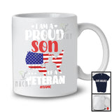 Personalized Custom Name A Proud Son of A Veteran; Amusing Father's Day Family T-Shirt