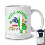 Personalized Custom Name American Wee Bit Irish; Joyful St. Patrick's Day Shamrock Flag; Family T-Shirt