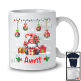 Personalized Custom Name Aunt; Adorable Christmas Lights Ornaments Gnomes; Family T-Shirt