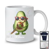 Personalized Custom Name Avocado Playing Bassoon, Lovely Fruit Vegan Bassoon Musical Instrument T-Shirt