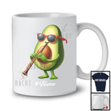 Personalized Custom Name Avocado Playing Clarinet, Lovely Fruit Vegan Clarinet Musical Instrument T-Shirt