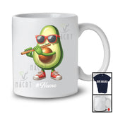 Personalized Custom Name Avocado Playing Flute, Lovely Fruit Vegan Flute Musical Instrument T-Shirt