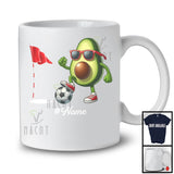 Personalized Custom Name Avocado Playing Footgolf, Lovely Fruit Vegan Footgolf Sport Player T-Shirt