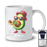 Personalized Custom Name Avocado Playing Trumpet, Lovely Fruit Vegan Trumpet Musical Instrument T-Shirt