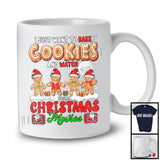 Personalized Custom Name Bake Cookies Watch Christmas Movies; Lovely Four Santa Gingerbreads T-Shirt