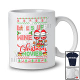 Personalized Custom Name Bake Stuff Drink Wine Christmas Movies; Amusing Sweater Drinking T-Shirt