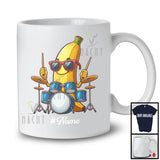 Personalized Custom Name Banana Playing Drum, Lovely Fruit Vegan Drum Musical Instrument T-Shirt