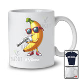 Personalized Custom Name Banana Playing Oboe, Lovely Fruit Vegan Oboe Musical Instrument T-Shirt