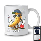 Personalized Custom Name Banana Sunglasses Playing Bowling, Lovely Bowling Player Team T-Shirt