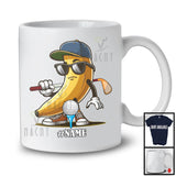 Personalized Custom Name Banana Sunglasses Playing Golf, Lovely Golf Player Playing Team T-Shirt