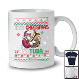 Personalized Custom Name Best Christmas By Tuba; Fantastic Sweater Santa Musical Instruments T-Shirt