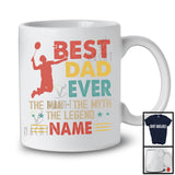 Personalized Custom Name Best Dad Ever Man Myth Legend, Happy Father's Day Badminton Vintage T-Shirt