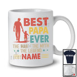 Personalized Custom Name Best Papa Ever Man Myth Legend, Happy Father's Day Son, Vintage T-Shirt