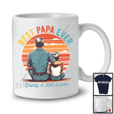 Personalized Custom Name Best Papa Ever, Awesome Father's Day Vintage Retro, Family Group T-Shirt
