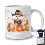 Personalized Custom Name Bichon Frise Coffee Smoothie, Lovely Thanksgiving Pumpkin Drinks T-Shirt