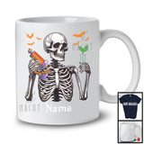 Personalized Custom Name Biologist Skeleton, Horror Halloween Costume Proud Careers Group T-Shirt