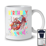 Personalized Custom Name Birthday Squad; Joyful Birthday Cake Shrimp; Family Group T-Shirt