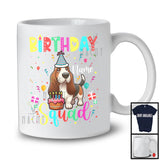 Personalized Custom Name Birthday Squad; Lovely Basset Hound Owner Lover; Birthday Cake T-Shirt