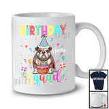 Personalized Custom Name Birthday Squad; Lovely Bulldog Owner Lover; Birthday Cake T-Shirt