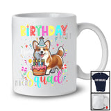 Personalized Custom Name Birthday Squad; Lovely Corgi Owner Lover; Birthday Cake T-Shirt