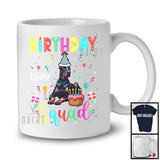 Personalized Custom Name Birthday Squad; Lovely Dobermann Owner Lover; Birthday Cake T-Shirt