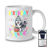 Personalized Custom Name Birthday Squad; Lovely Husky Owner Lover; Birthday Cake T-Shirt