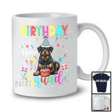 Personalized Custom Name Birthday Squad; Lovely Rottweiler Owner Lover; Birthday Cake T-Shirt