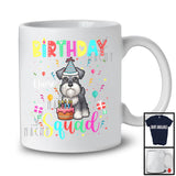 Personalized Custom Name Birthday Squad; Lovely Schnauzer Owner Lover; Birthday Cake T-Shirt