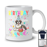 Personalized Custom Name Birthday Squad; Lovely St. Bernard Owner Lover; Birthday Cake T-Shirt