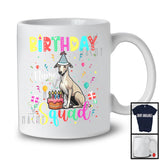 Personalized Custom Name Birthday Squad; Lovely Whippet Owner Lover; Birthday Cake T-Shirt