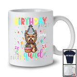 Personalized Custom Name Birthday Squad; Lovely Yorkshire Terrier Owner; Birthday Cake T-Shirt