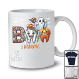 Personalized Custom Name Boo Tooth, Horror Halloween Ghost Pumpkin, Dental Assistant Dentist T-Shirt