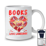 Personalized Custom Name Books Are My Love Language; Lovely Valentine Hearts; Teacher Librarian T-Shirt