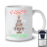 Personalized Custom Name Candy Canes Crew; Awesome Christmas Lights Tree; Family Group T-Shirt