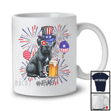 Personalized Custom Name Cane Corso Drinking Beer, Lovely 4th Of July Fireworks, Patriotic T-Shirt