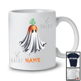 Personalized Custom Name Carrot Boo Ghost Cosplay, Horror Halloween Fruit Vegan, Family T-Shirt