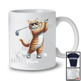 Personalized Custom Name Kitten Playing Golf, Humorous Kitten Sport Player, Matching Team T-Shirt