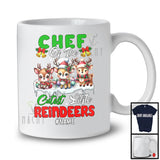 Personalized Custom Name Chef Of The Cutest Little Reindeers; Lovely Christmas Jobs T-Shirt