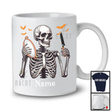 Personalized Custom Name Chef Skeleton, Horror Halloween Costume Proud Careers Group T-Shirt