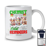 Personalized Custom Name Chemist Of Little Reindeers; Lovely Christmas 3 Cutest Reindeers T-Shirt