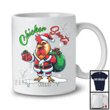 Personalized Custom Name Chicken Santa, Adorable Christmas Santa Chicken, X-mas Family Group T-Shirt