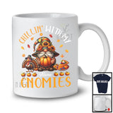 Personalized Custom Name Chillin' With My Gnomies, Amazing Thanksgiving Gnomes Turkey Pie T-Shirt